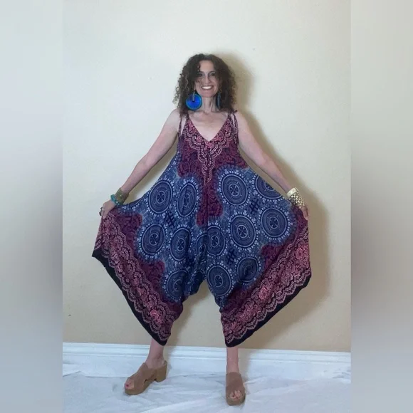 Bohemian Harem Jumpsuit / Romper 😍 - Picture 1 of 6